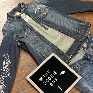 Harley-Davidson Women's Blue Denim Jacket and Jeans